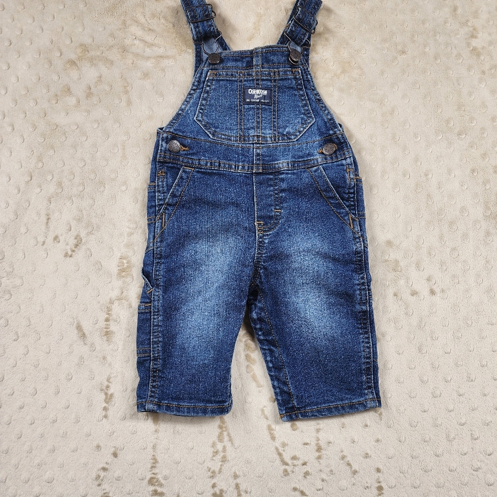 OshKosh B'gosh Classic Blue Denim Kids Overalls Size 6M